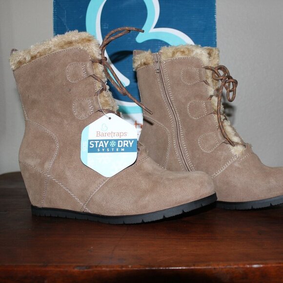 Baretraps Bonnie Chestnut Wedge Bootie Size 8.5 - Picture 3 of 7